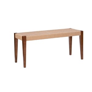 Linon Home Décor Cecina Natural Rectangular Dining Bench