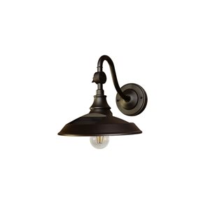 Classy Caps Solar 1-Light Dark Bronze Integrated LED Outdoor Barn Light