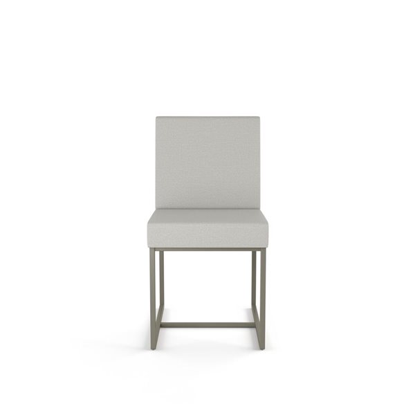 Amisco Industries Derry Dining Chair Light Grey Polyester / Grey Metal