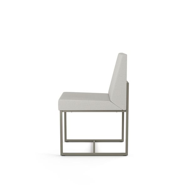 Amisco Industries Derry Dining Chair Light Grey Polyester / Grey Metal