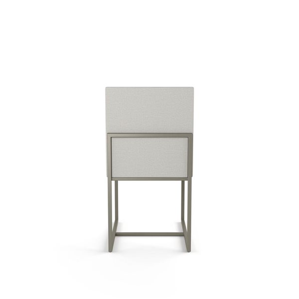 Amisco Industries Derry Dining Chair Light Grey Polyester / Grey Metal