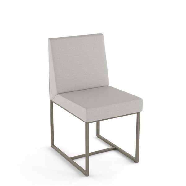 Amisco Industries Derry Dining Chair Light Grey Polyester / Grey Metal