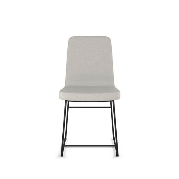 Amisco Industries Winslet Dining Chair Light Grey Polyester / Black Metal