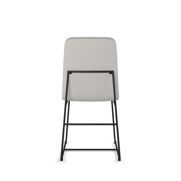 Amisco Industries Winslet Dining Chair Light Grey Polyester / Black Metal