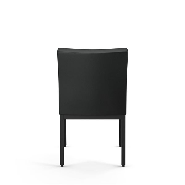 Amisco Industries Perry Dining Chair Black Faux Leather / Black Metal - Set of 2