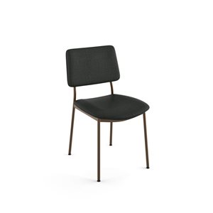 Amisco Industries Sullivan Dining Chair Black Polyester / Bronze Metal