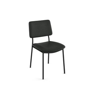 Amisco Industries Sullivan Dining Chair Black Polyester / Black Metal