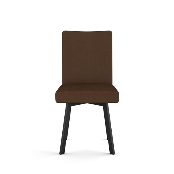 Amisco Industries Elmira Dining Chair Cinnamon Brown Polyester / Black Metal