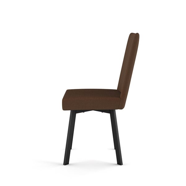 Amisco Industries Elmira Dining Chair Cinnamon Brown Polyester / Black Metal