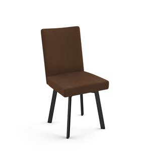 Amisco Industries Elmira Dining Chair Cinnamon Brown Polyester / Black Metal