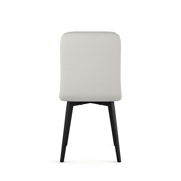 Amisco Industries Betty Dining Chair Light Grey Polyester Black Metal