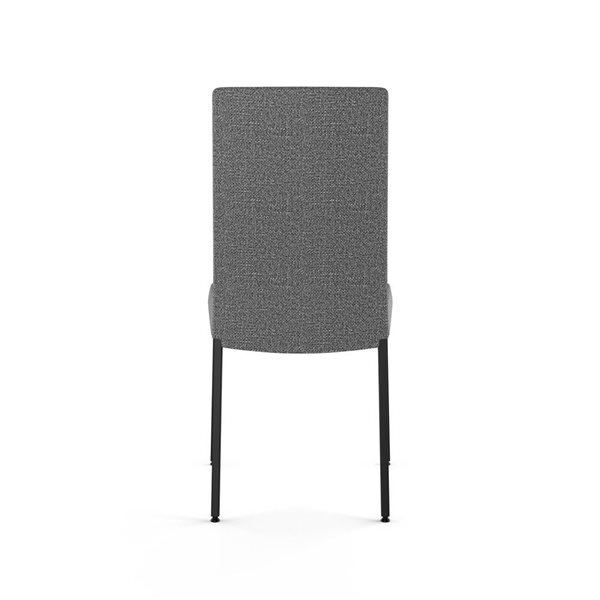 Amisco Industries Torres Dining Chair Grey Woven Fabric / Black Metal