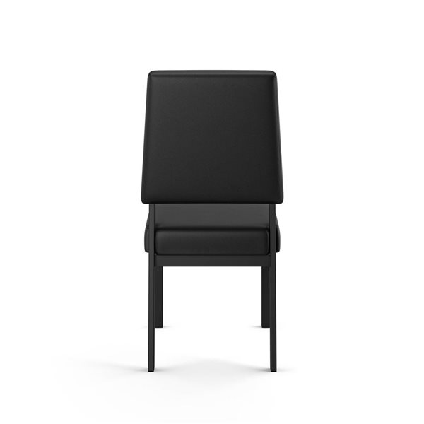 Amisco Industries Avery Dining Chair Black Faux Leather / Black Metal