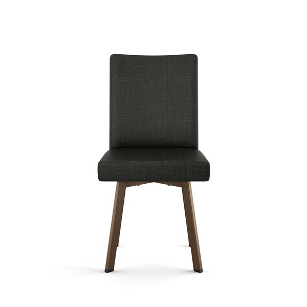 Amisco Industries Elmira Dining Chair Black Polyester / Bronze Metal