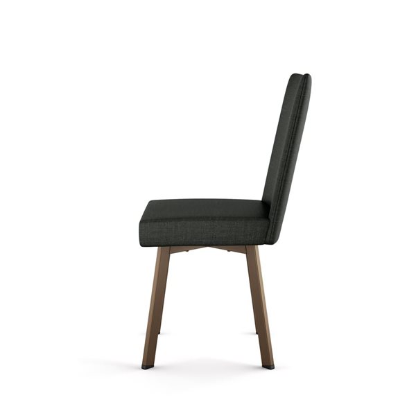 Amisco Industries Elmira Dining Chair Black Polyester / Bronze Metal