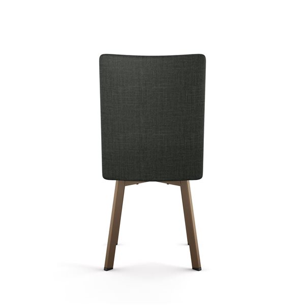 Amisco Industries Elmira Dining Chair Black Polyester / Bronze Metal