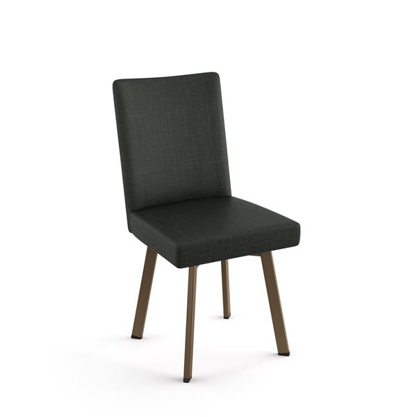 Amisco Industries Elmira Dining Chair Black Polyester / Bronze Metal