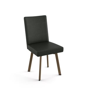 Amisco Industries Elmira Dining Chair Black Polyester / Bronze Metal