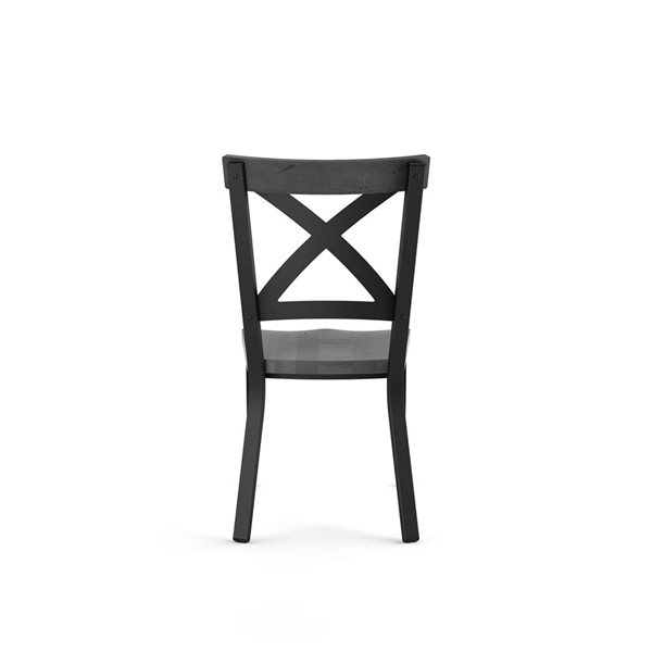 Amisco Industries Jasper Dining Chair Grey Distressed Wood / Black Metal