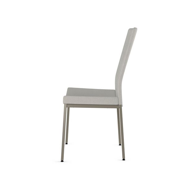 Amisco Industries Torres Dining Chair Pale Grey Beige Polyester / Grey Metal