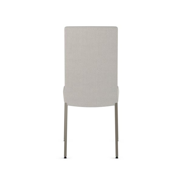 Amisco Industries Torres Dining Chair Pale Grey Beige Polyester / Grey Metal