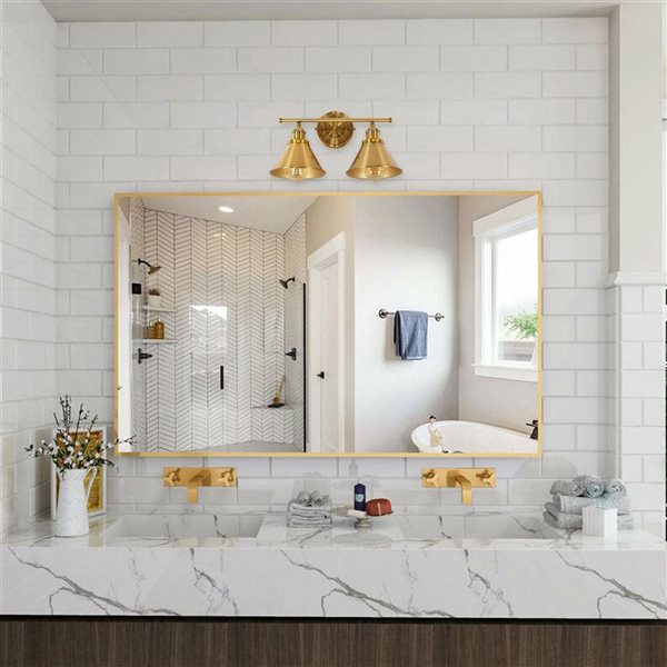 Parrot Uncle Brass Sconce Vanity Wall 2-Light 41.5-in