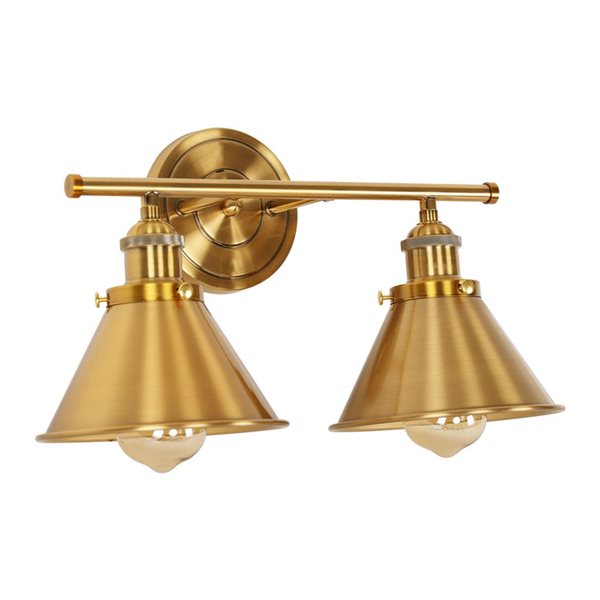Parrot Uncle Brass Sconce Vanity Wall 2-Light 41.5-in
