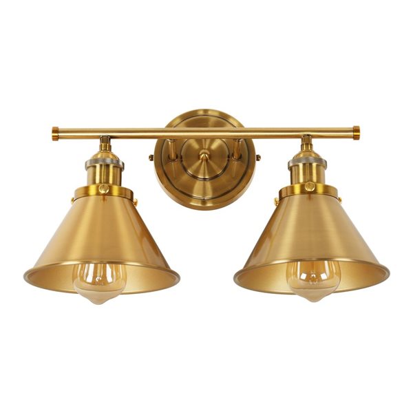 Parrot Uncle Brass Sconce Vanity Wall 2-Light 41.5-in