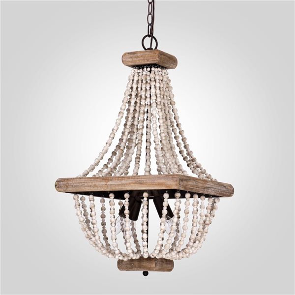 Parrot Uncle Distressed Farmhouse Chandelier 4-Light