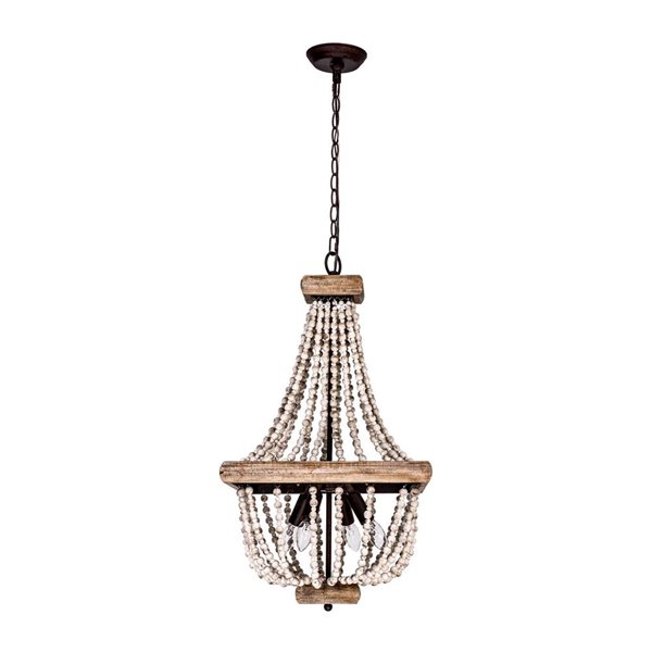 Parrot Uncle Distressed Farmhouse Chandelier 4-Light