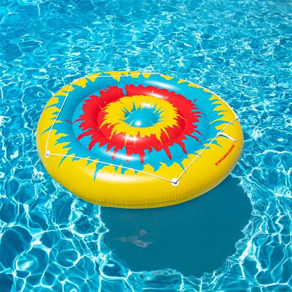 Swim Central 72-in Inflatable Multicolour Tie Dye Circular Swimming Pool  Float 32233523