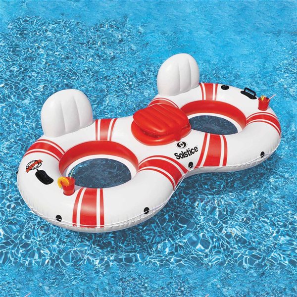 Swimline 88-in Swimming Pool Duo Ring Float with Cooler 32551602