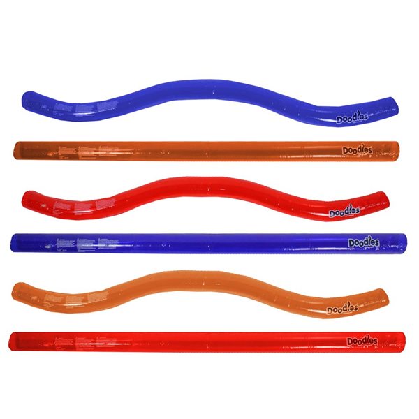 Swim Central Set of 6 72-in Inflatable Blue and Red Swimming Pool Noodles