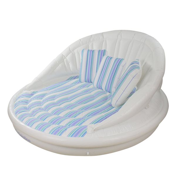 Swim Central 70-in Inflatable Striped Floating Swimming Pool Sofa ...