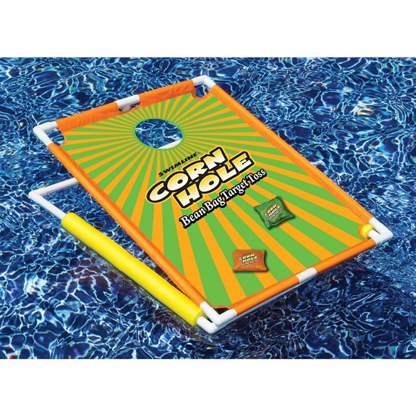 Swim Central 36-in Orange and Green Floating Bean Bag Target Toss Swimming Pool Game