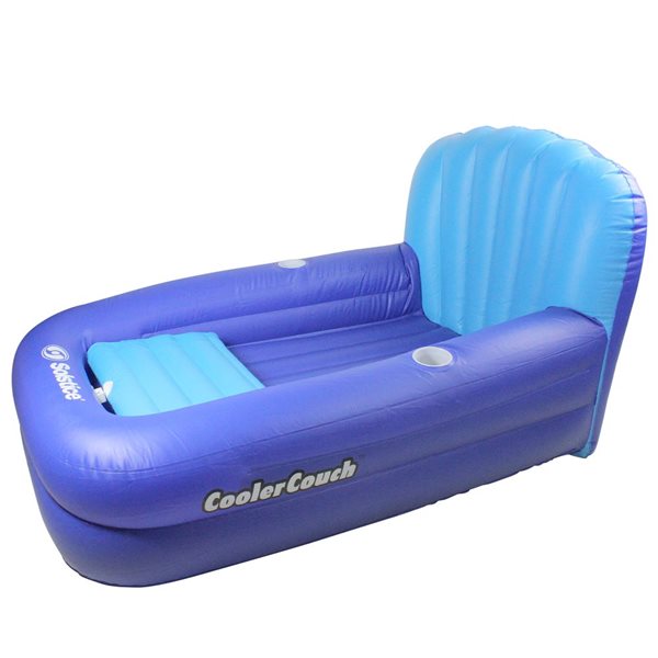 Swim Central 54-in Inflatable Blue Swimming Pool Lounger With Ice ...