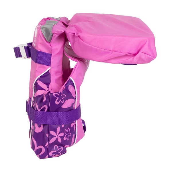 Swim Central 20-in Floral Infant Life Jacket Vest with Handle