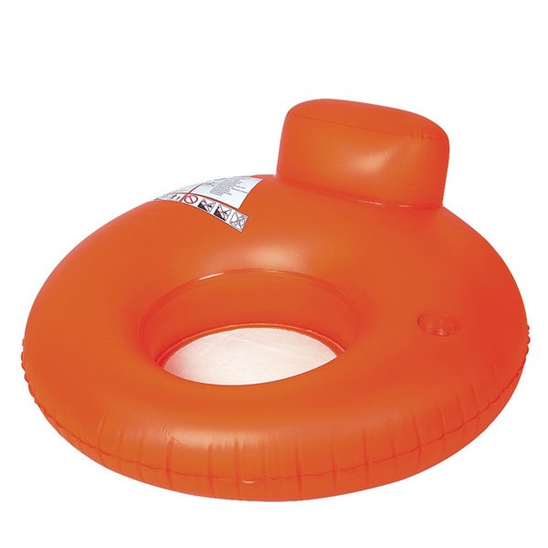 Pool Central 48-in Orange Inflatable Pool Lounger Float