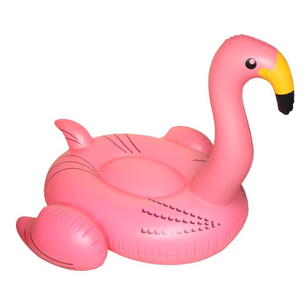Swim Central 78-in Inflatable Pink Flamingo Swimming Pool Ride-On Float