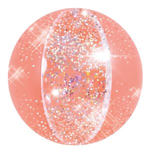 Pool Central 16-in Pink Glitter Inflatable Beach Ball