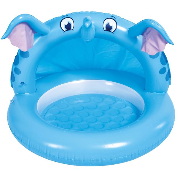 Pool Central 28 x 28-in Blue Round Elephant Inflatable Kiddie Pool