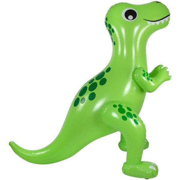 Pool Central 6.75-ft Inflatable Green Jumbo Dinosaur Water Sprayer