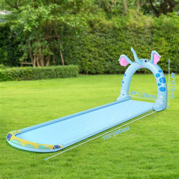 Pool Central 16-ft Water Slide with Inflatable Elephant Arch Sprayer