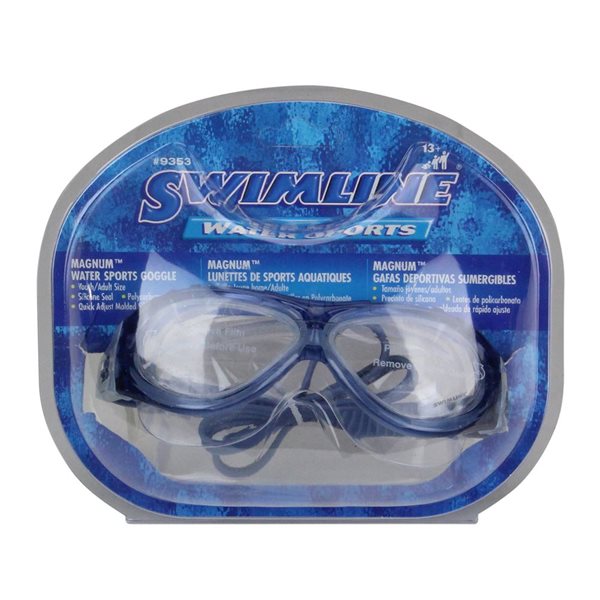 Swim Central Magnum 6.75-in Blue Swimming Goggles