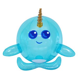 Swim Central 29-in Inflatable Blue Narwhal Beach Ball