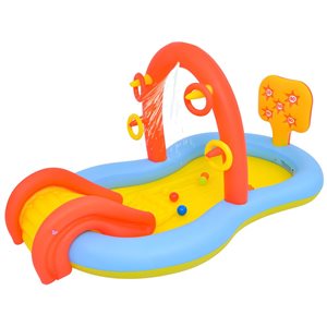 Pool Central 41-in x 49-in x7.25-ft Inflatable Kid's Interactive Water Play Centre
