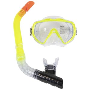 Swim Central Yellow Thermotech Mask and Snorkel Set