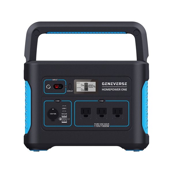 Geneverse HomePower ONE 1002 Wh Emergency Power Station 70-GVUS-HP1001