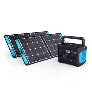 KIT Batterie externe portable 1200 W + Panneau solaire 120 W