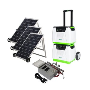 Nature's Generator Platinum Portable Solar Generator 1800-W with Power Pod and Power Transfer Kit